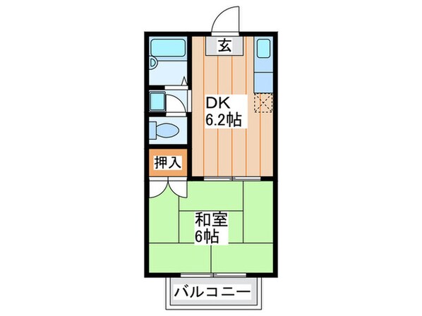 第２晴美ハイツの物件間取画像